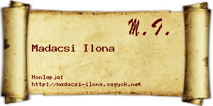 Madacsi Ilona névjegykártya